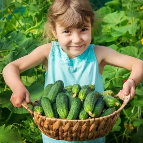 kid-grow-cucumbers